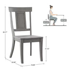 Chaises de salle à manger en bois South Hill Panel Back (Lot de 2) - iNSPIREQ