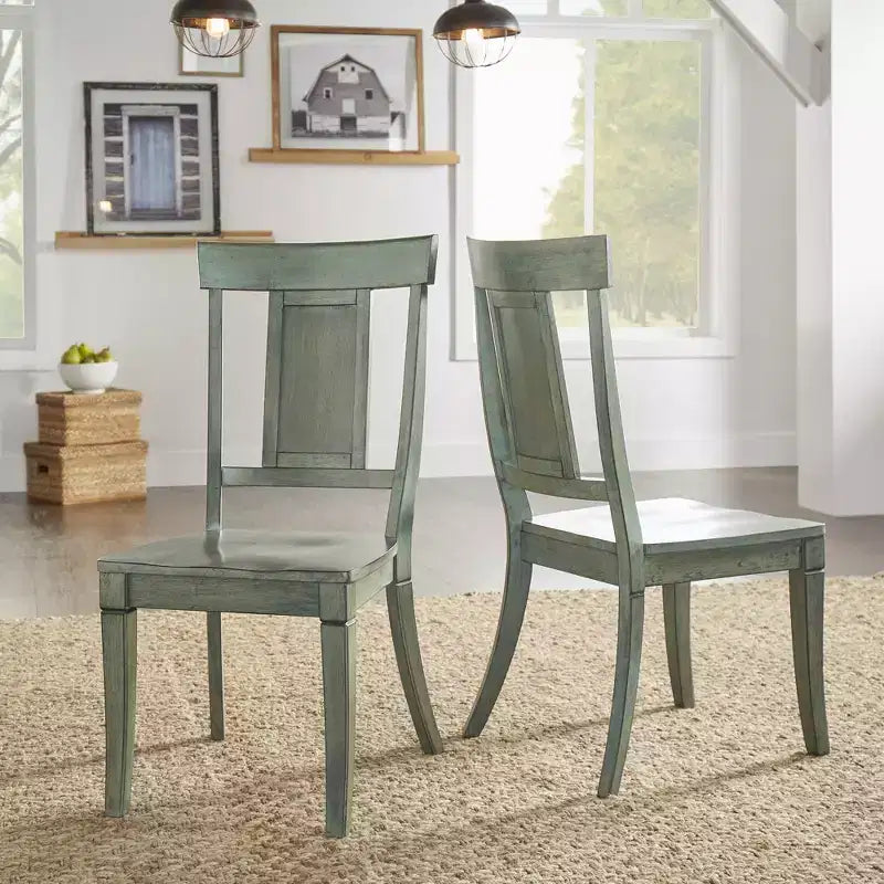 Chaises de salle à manger en bois South Hill Panel Back (Lot de 2) - iNSPIREQ