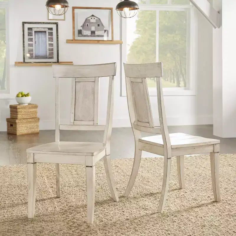 Chaises de salle à manger en bois South Hill Panel Back (Lot de 2) - iNSPIREQ