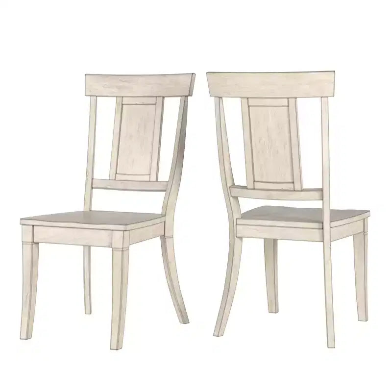 Chaises de salle à manger en bois South Hill Panel Back (Lot de 2) - iNSPIREQ