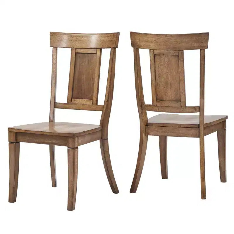 Chaises de salle à manger en bois South Hill Panel Back (Lot de 2) - iNSPIREQ