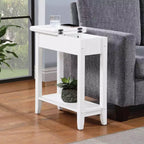 HomeStock Table d'appoint rectangulaire en bois 1 pièce