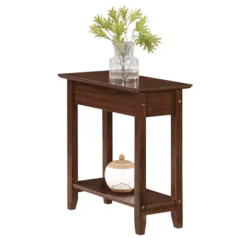 HomeStock Table d'appoint rectangulaire en bois 1 pièce