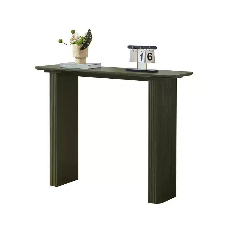 Kings Brand Furniture - Console étroite rectangulaire cannelée moderne pour entrée, couloir, salon ou foyer