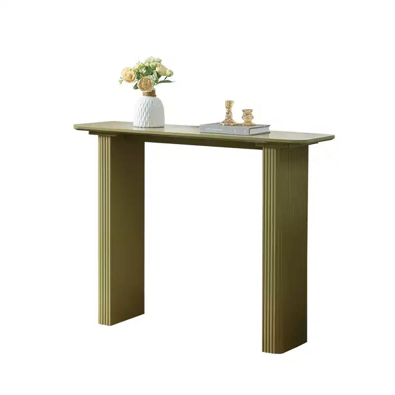 Kings Brand Furniture - Console étroite rectangulaire cannelée moderne pour entrée, couloir, salon ou foyer