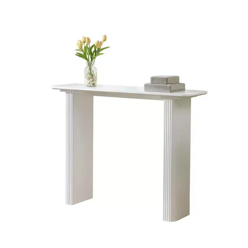 Kings Brand Furniture - Console étroite rectangulaire cannelée moderne pour entrée, couloir, salon ou foyer