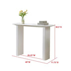 Kings Brand Furniture - Console étroite rectangulaire cannelée moderne pour entrée, couloir, salon ou foyer