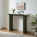 Kings Brand Furniture Console Table Narrow Fluted Rectangle Modern Sofa Table for Entryway Hallway Living Room Foyer