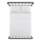 Lit double Rivington Graceful Lines victorien en métal – Noir – iNSPIRE Q