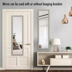 Americanflat 15x51 Miroir sur porte - Miroirs longs à suspendre en bois composite - Miroir moderne pour chambre - Miroirs à suspendre au mur
