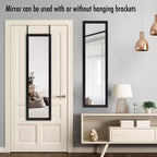 Americanflat Miroir de porte 15x51 - Miroir pleine longueur à suspendre avec cadre en bois composite - Miroir moderne pour salon - Miroirs muraux décoratifs