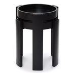 LuxenHome Lot de 2 tables gigognes noires, tables d'appoint rondes modernes et peu encombrantes pour salon, chambre à coucher