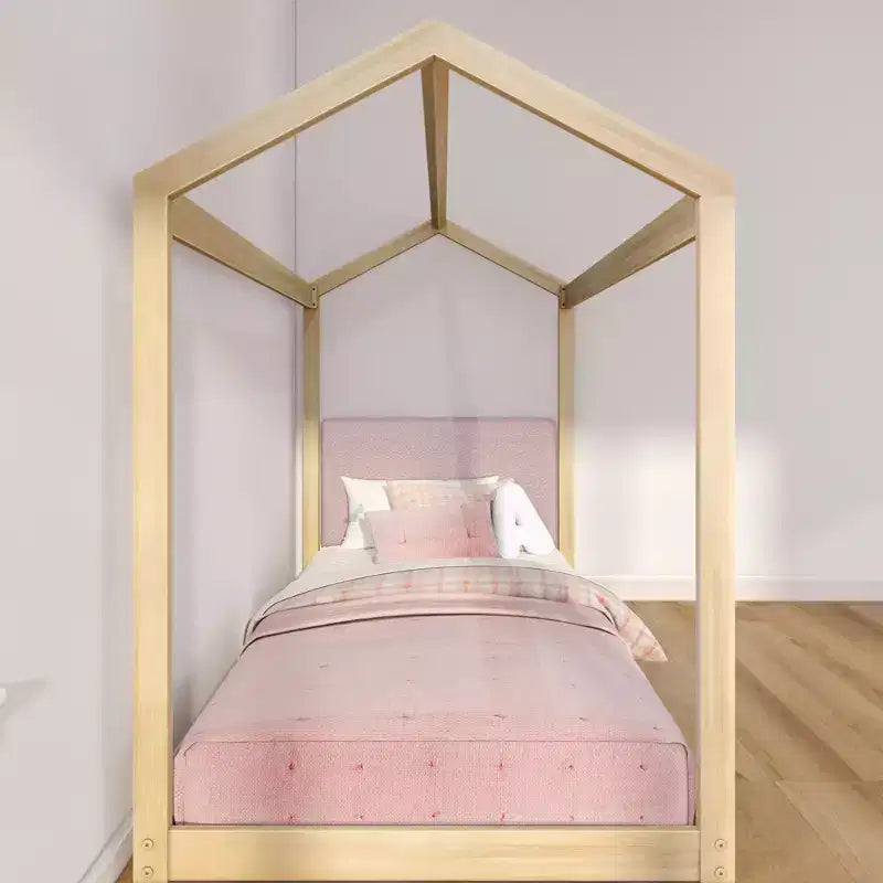 Lit jumeau cabane + tête de lit flottante pour lits superposés, jumeau 945 x 535 mm