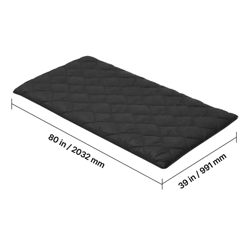 VEVOR Tapis Tatami Japonais, Matelas Tatami Japonais Pliable Taille Double, Matelas Futon avec Sac de Rangement, Tapis de Sol 9 Couches, 80 x 39 x 3,5 pouces, Noir