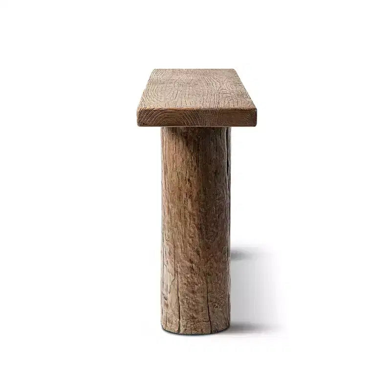 Jennifer Taylor Home Arbor 60 Table console à double pilier en orme recyclé