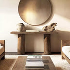 Jennifer Taylor Home Arbor 60 Table console à double pilier en orme recyclé