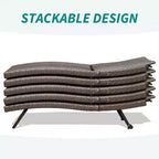Chaise longue d'extérieur en osier et aluminium 2 pièces Clihome - Inclinaison réglable