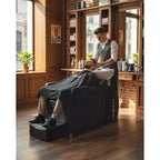 Ensemble lavabo et fauteuil de shampoing, station de lavage de cheveux capacité 450 lb, lavabo en céramique avec repose-pieds