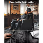 Ensemble lavabo et fauteuil de shampoing, station de lavage de cheveux capacité 450 lb, lavabo en céramique avec repose-pieds