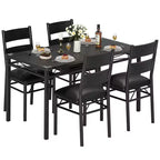 Ensemble de salle à manger 4 personnes avec 2 chaises rembourrées, petite table de cuisine et ensemble de bistrot compact, mobilier de salle à manger peu encombrant pour appartement
