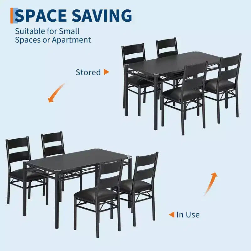 Ensemble de salle à manger 4 personnes avec 2 chaises rembourrées, petite table de cuisine et ensemble de bistrot compact, mobilier de salle à manger peu encombrant pour appartement