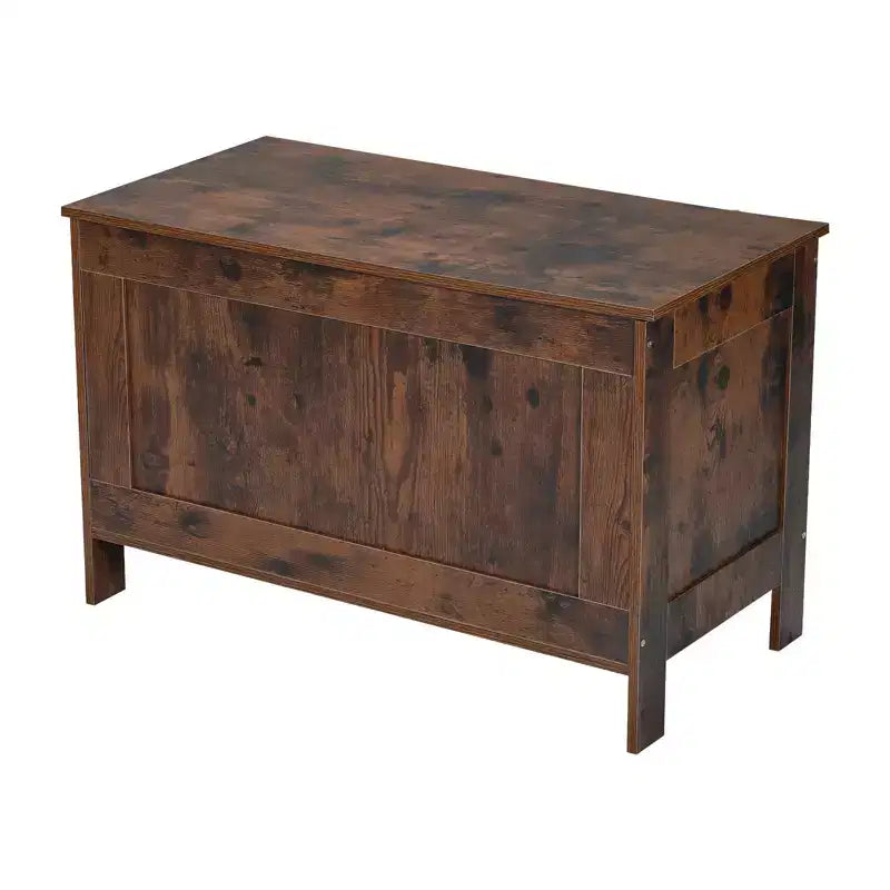 VEVOR Kids Storage Bench, Wooden Toy Box Chest, Large Storage Cabinet with Safety Hinge, Toddlers Retro Storage Bench for Playroom, Brown