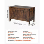 Banc de rangement pour enfants VEVOR, Coffre à jouets en bois, Grand meuble de rangement avec charnière de sécurité, Banc de rangement rétro pour tout-petits, Marron