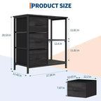 Classeur, Meuble de bureau avec 3 tiroirs et 2 compartiments ouverts, Meuble à tiroirs étanche, Support d'imprimante, Armoire à dossiers avec pieds réglables