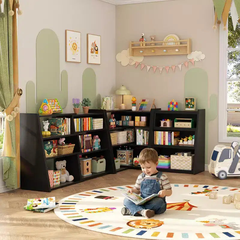 Étagère échelle extensible Besiost à 3-4 niveaux, bibliothèque d'angle pour petits espaces