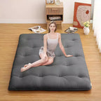 Acekool Matelas Futon Japonais Double Pliable Épais Lit de Sol pour Adultes Tapis de Couchage Style Tatami pour Maison Camping Voyage