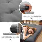 Acekool Matelas Futon Japonais Double Pliable Épais Lit de Sol pour Adultes Tapis de Couchage Style Tatami pour Maison Camping Voyage