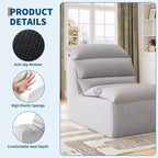 Pouf ergonomique, avec support dorsal, base antidérapante, canapé simple moderne, pour salon, chambre, bureau