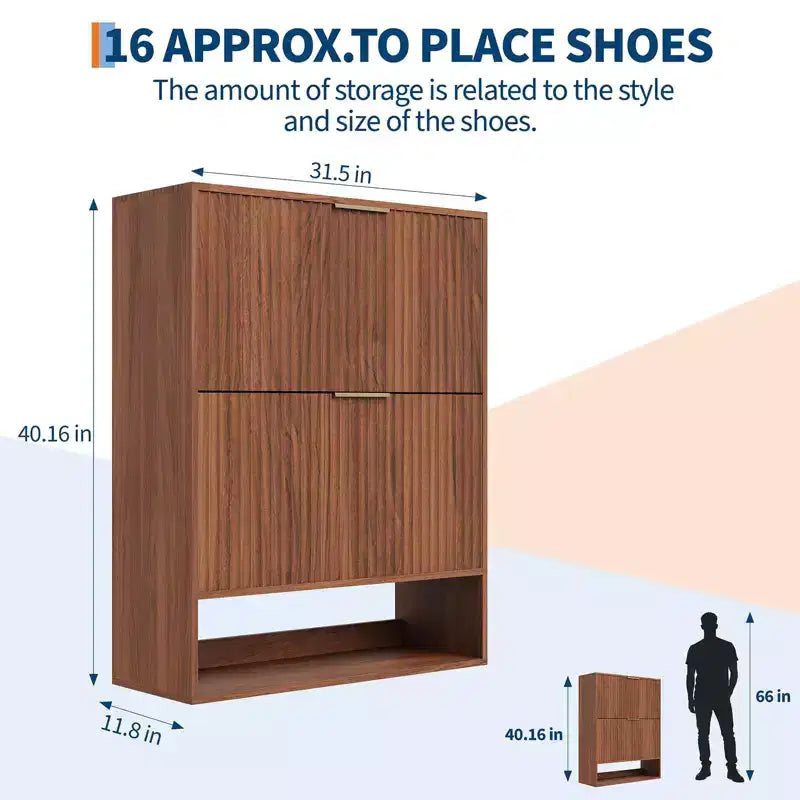 Meuble à chaussures moderne et mince pour entrée, 2 tiroirs basculants, organisateur caché, étagère à chaussures autoportante pour couloir, 80 cm de large