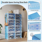 Étagère à Chaussures Extensible à 8 Niveaux avec Porte, Peut Contenir 32 Paires, Armoire de Rangement à Chaussures Détachable, Organiseur d'Entrée et de Chambre à Coucher Peu Encombrant
