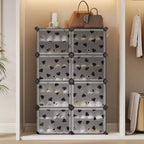 Étagère à Chaussures Extensible à 8 Niveaux avec Porte, Peut Contenir 32 Paires, Armoire de Rangement à Chaussures Détachable, Organiseur d'Entrée et de Chambre à Coucher Peu Encombrant