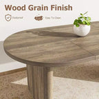Table à manger ovale de ferme moderne, 160 cm de long, 6-8 places, piétement en bois robuste, résistante à l'eau, montage facile pour salon, bureau, noir