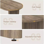 Table à manger ovale de ferme moderne, 160 cm de long, 6-8 places, piétement en bois robuste, résistante à l'eau, montage facile pour salon, bureau, noir