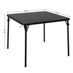 Ensemble table et chaises pliantes portables 5 pièces, table pliante rembourrée en PU et chaises pliantes entièrement métalliques, ensemble table et chaises convenant à la salle à manger