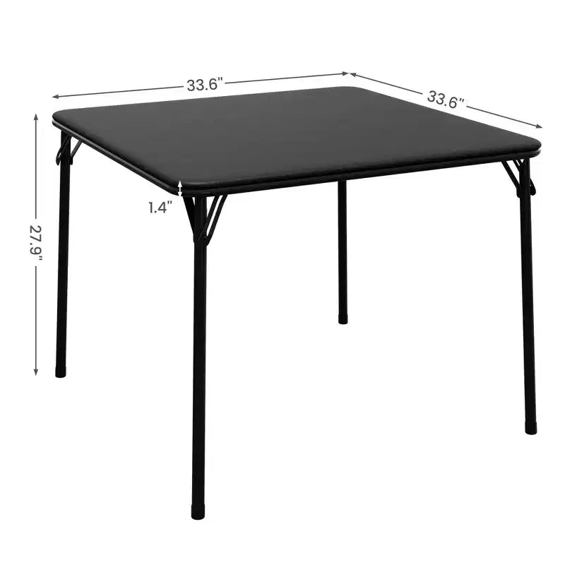 Ensemble table et chaises pliantes portables 5 pièces, table pliante rembourrée en PU et chaises pliantes entièrement métalliques, ensemble table et chaises convenant à la salle à manger