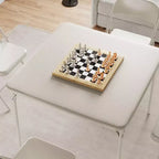 Ensemble table et chaises pliantes portables 5 pièces, table pliante rembourrée en PU et chaises pliantes entièrement métalliques, ensemble table et chaises convenant à la salle à manger