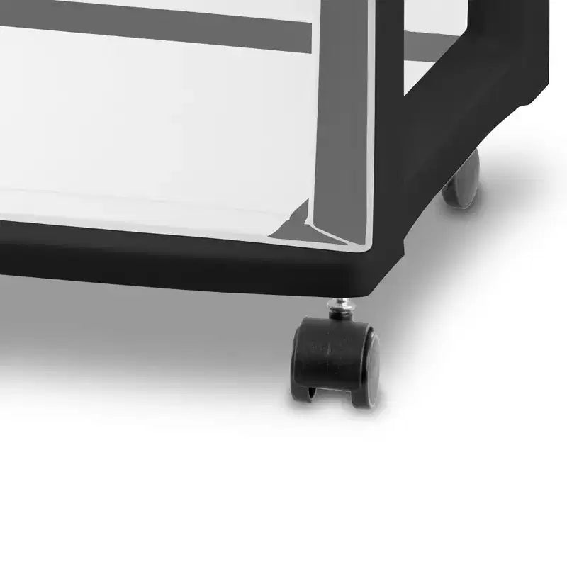 Chariot de rangement Sterilite à 3 tiroirs, Organiseur roulant moyen en plastique, Noir, Lot de 8