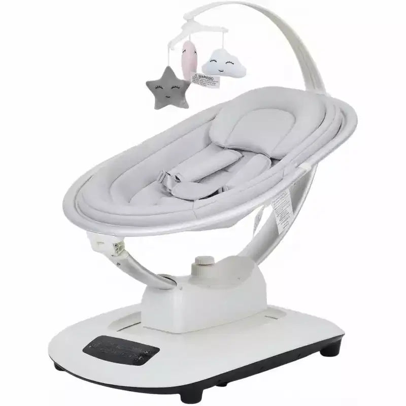 Balançoire bébé pour nourrissons et tout-petits, balançoire pour bébé avec 5 modes de mouvement et 5 vitesses, siège inclinable avec harnais à 5 points