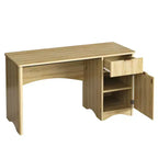 Bestier Bureau d'ordinateur 119,4 cm avec tiroir, bureau moderne pour la maison et le bureau avec armoire de rangement, bureau d'étude pour PC avec cannelures pour petits espaces