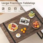 Ensemble de table à manger Costway 47 pour 4 personnes, table de cuisine en bois avec 2 chaises et banc, cadre en métal