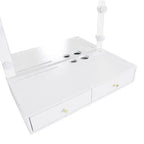 Coiffeuse murale Whisen, Meuble-lavabo de maquillage flottant, Coiffeuse moderne avec miroir, Grand rangement