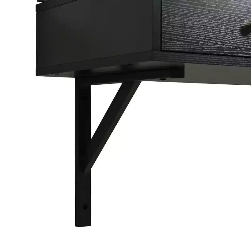 Coiffeuse murale Whisen, Meuble-lavabo de maquillage flottant, Coiffeuse moderne avec miroir, Grand rangement