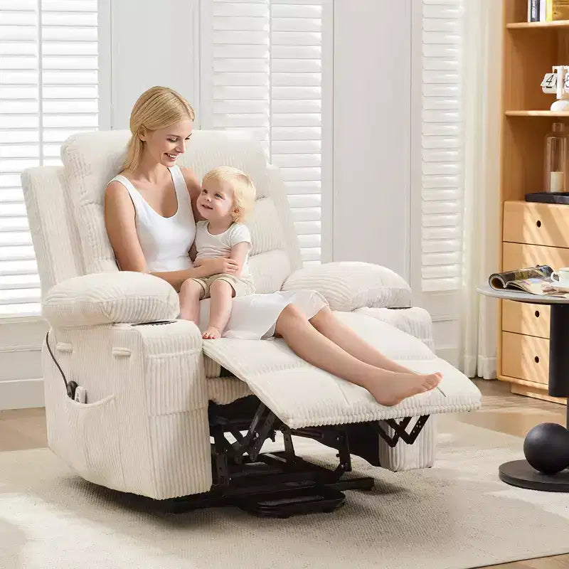 Fauteuil inclinable releveur électrique, fauteuils inclinables électriques avec massage par vibration et chauffage lombaire, fauteuil inclinable électrique monoplace à mouvement doux