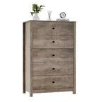 Commode à 5 tiroirs COZONY pour chambre à coucher, commode moderne en bois avec rangement profond pour salon, couloir, entrée