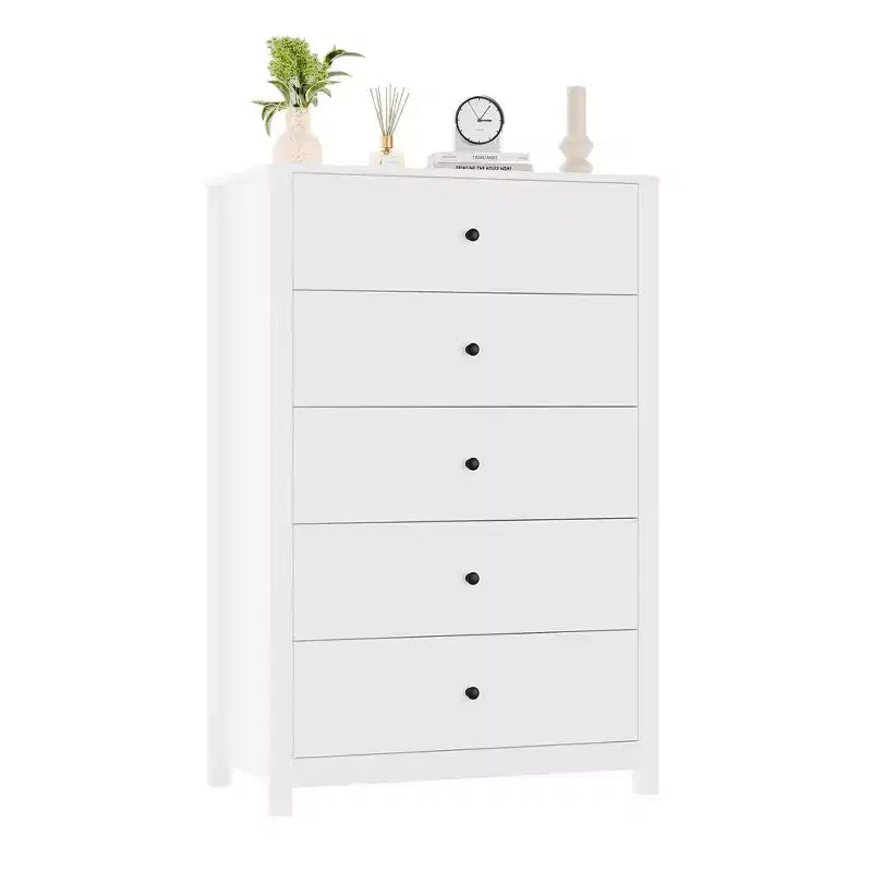 Commode à 5 tiroirs COZONY pour chambre à coucher, commode moderne en bois avec rangement profond pour salon, couloir, entrée