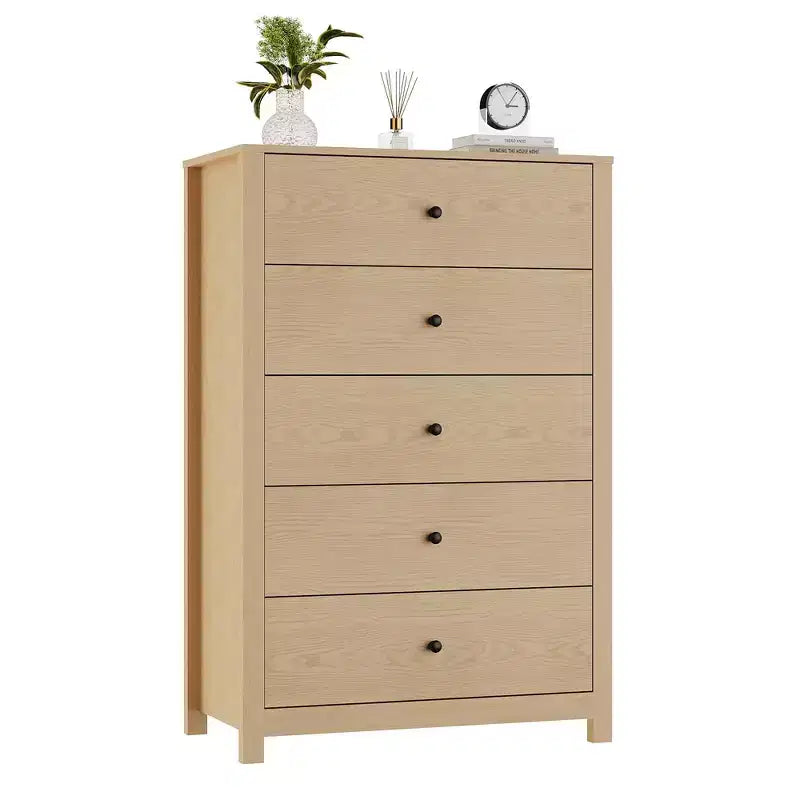 Commode à 5 tiroirs COZONY pour chambre à coucher, commode moderne en bois avec rangement profond pour salon, couloir, entrée